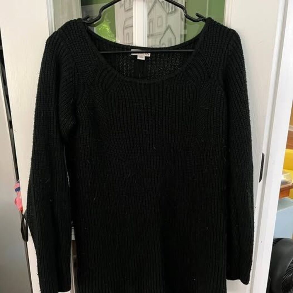 Merona Black Knit Sweater Medium